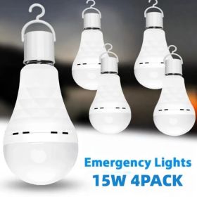 8PCS/4PCS Rechargeable LED Light Bulbs 80W Equivalent 1200mAh Battery Backup For Power Outages Emergency Use A19 Size E26/E27 Socket Portable Fla (Option: 4Pcs)